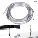 1 Roll 6M Car Door Moulding Strip Chrome Car Body Door Edge Moulding Trim Strip-
