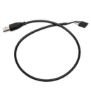 USB 2.0 Type A Male to 5 Pin Female Header Motherboard Adapter Cable 50cmME