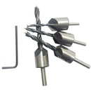 4x /Set Straight Shank Three-point Woodworking Countersink Drill Bit s MPB QOB