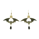 Bat Earrings Creative Gothic Earrings Female Black Leather Bats Animal Earr