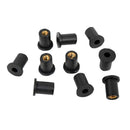 12x M5 Black Well Nuts Fairing Fastener Motorcycle 5mm Windscreen Well Nuts