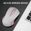 Q2 1200dpi Rechargeable Mouse Computer PC 2.4G Wireless Mute Mice (White)
