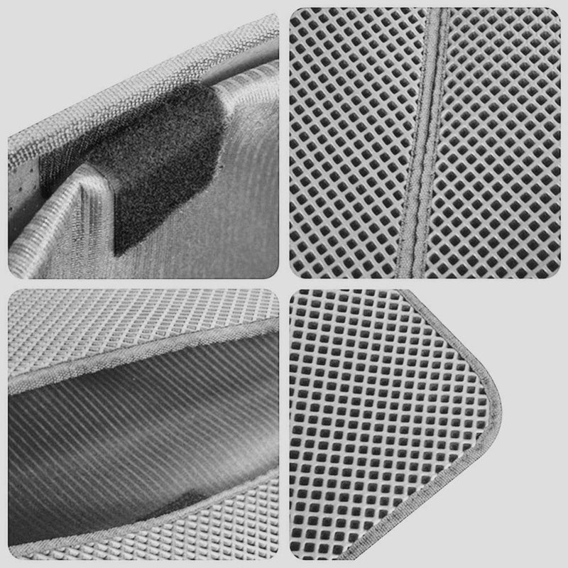 Folding Double Side Waterproof Cat Mat Kitten Litter Pad Trash Bed(Grey/L)