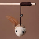 Dangle Wooden Rod Play Training Elastic Rope Cat Bell Toys Faux Mouse A