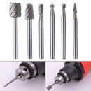 6pcs HSS Routing Router Grinding Bits Burr For Rotary Tool Accessories FT