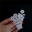 2pc Potted plants Metal Cutting Dies Stencil For Scrapbooking DIY Cards DecorLJ