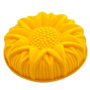 Large Round Flat Sunflower Silicone Cake Mould Pan Baking Tool Cute Design