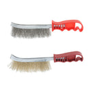 Steel Heavy Duty Dense Wire Hand Brush For Metal Rust Paint Cleaning Dark Red