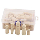 40Pcs Unpainted Natural Blank Wood People Shape Ornaments Party Wedding Wooden