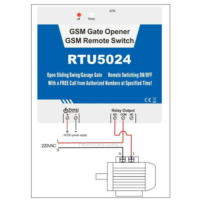 RTU5024 GSM Gate Opener Free Call Wireless Door Access Remote Control by Phone