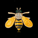 6pcs Enamel Cute Rhinestone Honey Bee Insect Bug Series Brooch Pin Assorted