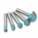 1X(5 Pcs Set 6-Handle Ball Milling Cutter Round Bottom Lace Cutter Round He