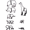 8Pcs Animal Cookie Cutter Plastic Elephant Lion Giraffe Leopard Fondant Cut- OZ
