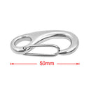 Set of 10 Pieces 50MM Stainless Steel Tack Spring Hooks Snap Marine Clip Eye