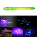 2 in 1 Luminous Light Invisible Ink Pen UV Kids Drawing Magic Pens (Green)