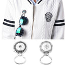 2pcs Alloy Snap Button Magnetic Eyeglass Holder ID Badge Eye Glasses Brooch