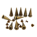 10 Sets Bronze Screw Bullet Rivets Spike Studs Spots DIY Rock Punk 10x25mm