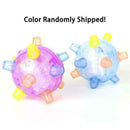 Jumping Flashing Dog Ball LED For Pets Dogs Toys Joggle Changing Color G8P3