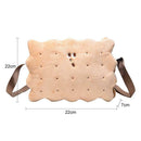 Fashion Teenage Girls Shoulder Bags Plush Biscuit Pattern Crossbody Bag