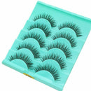 5 Pairs Black Handmade Messy Natural Cross False Eyelashes