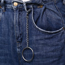 20cm Long Metal Wallet Chain Belt Rock Hipster Pant Jean Keychains Big RingPu-OZ