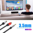 3.5mm Male to 2RCA Female Stereo AUX Audio Cable Y Adapter for Tablet PC