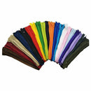 Nylon flash zippers in bulk for craft sewing tailor (20 colors) (lot of 120