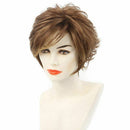 Fashion Wig Short Haircut Curly Color Gradient Wigs Short Human Hair Synthe