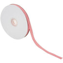 45m Full Reel Cut Lengths Gingham Ribbon Sewing Crafts, 10mm Wide Red