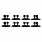 8Pcs Car Interior Clip Earphone Cable Clip Arrangement Panel Clamp(Black)