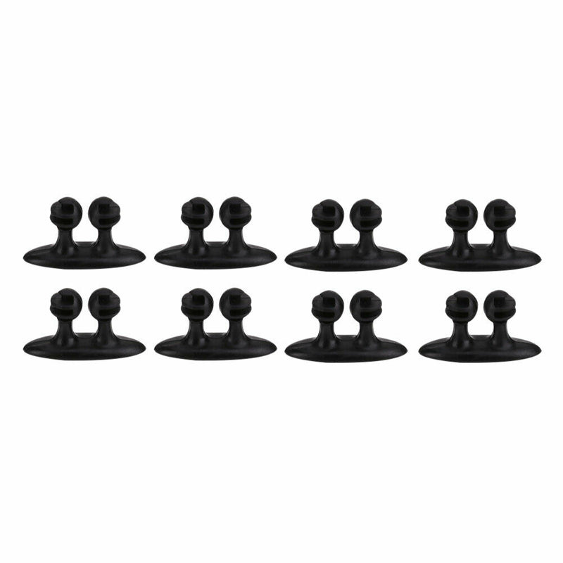 8Pcs Car Interior Clip Earphone Cable Clip Arrangement Panel Clamp(Black)