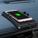 Qi Car Wireless Charger Charging Pad Dock Station Silicone Phone Holder Stand