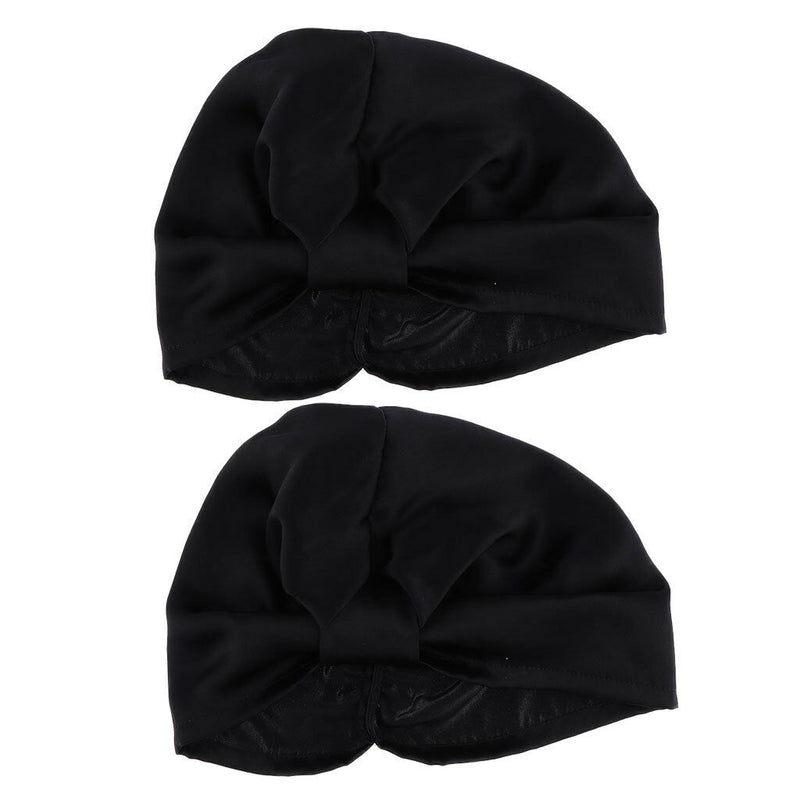 2 pack Women's Silk Sleeping Cap Night Sleep Hats Hair Care Scarves Bonnet