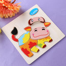 Kid Cartoon Animals Dimensional Puzzle Puzzle Force Children Jigsaw Puzzle