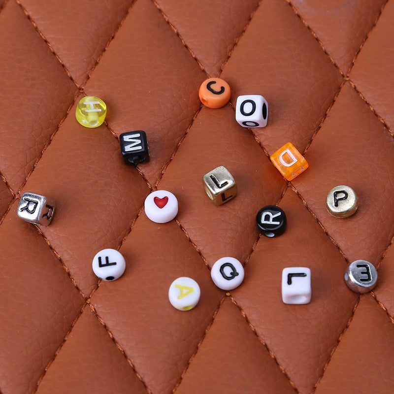 1 Set Acrylic Letters Beads Set Crafts DIY Alphabet Beads For Jewelry