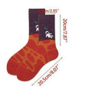Unisex American Style Combed Cotton Crew Socks Cartoon Astronaut Hip Hosiery Hop