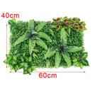 Artificial Grass Flower Mat Foliage Plants Panel Plastic Greenery Ornament E