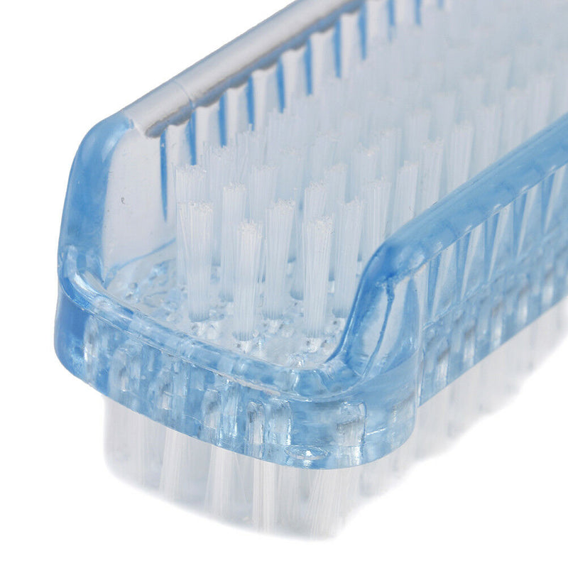 Double sided nail cleaning brush clean scrubber scrubbing bristles manicure   Pg