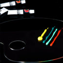 5x Painting Knives with 2x Clear Round Palette Board Household DIY Oil Painting