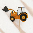 24pcs Cake Dessert Inserted Card Prod with Car Tractor Pattern