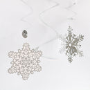 30 Pcs/Set Spiral Snowflake Ceiling Hanging Banner Garland Christmas Home DS Ew