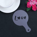 8pcs Valentine Printing Pattern Coffee Milk Template Mold Strew Spray Pad