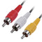 25cm 3RCA Male Jack to 6RCA Female Plug Splitter Audio Video AV Adapter Cables