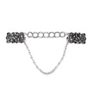 Women Sweater Shawl Clips Cardigan Dresses Brooch Flowers Collar Pins Chain G JR