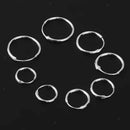 4 Pairs Casual Round Small Sleeper Hoops Earrings Nose Ring Earrings Hoop 8mm