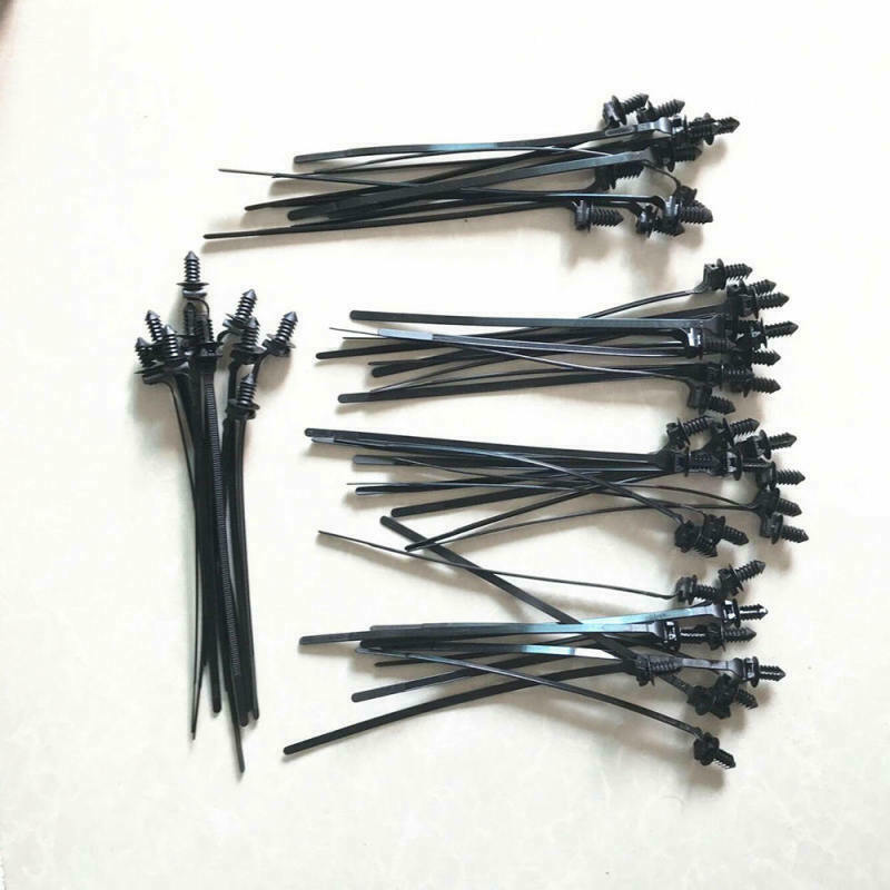 100x Mixed Nylon Cable Tie Bundled Car Wire Harness Line Fastener Zip Clip Band