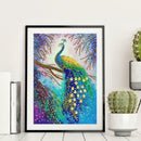 5D DIY Special Shaped Diamond Painting Peafowl Embroidery Mosaic Kit Decor