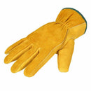 Leather Working Gloves Men's Work Cowhide Gloves Gardening Digging Planting