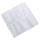 5X(Men's Pocket Hanky Plain Color Wedding Party Square Hankerchief (White) W9X6)