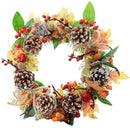 12Inch Decoration Ornament Christmas Wreath Artificial Pine Cones Berries a J7Q3